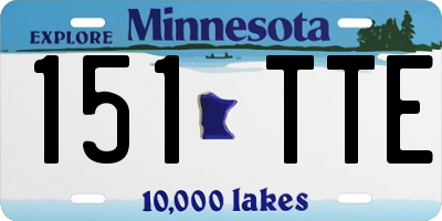 MN license plate 151TTE