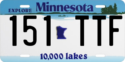 MN license plate 151TTF