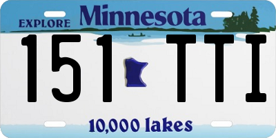 MN license plate 151TTI