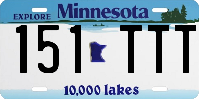 MN license plate 151TTT