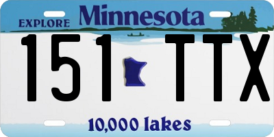 MN license plate 151TTX