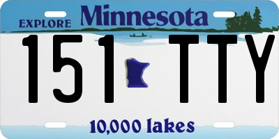 MN license plate 151TTY