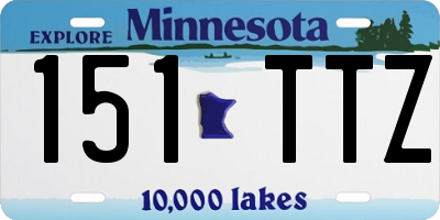 MN license plate 151TTZ