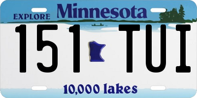 MN license plate 151TUI