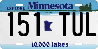 MN license plate 151TUL