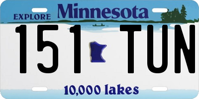 MN license plate 151TUN