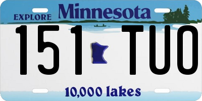 MN license plate 151TUO