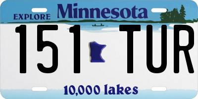 MN license plate 151TUR