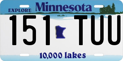 MN license plate 151TUU