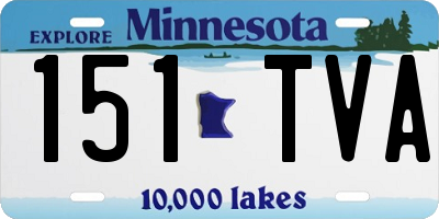 MN license plate 151TVA