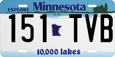 MN license plate 151TVB