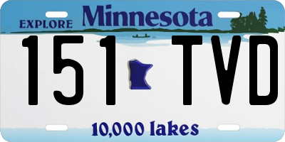 MN license plate 151TVD