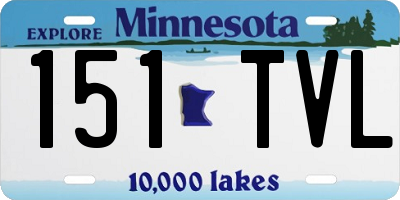 MN license plate 151TVL