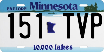 MN license plate 151TVP