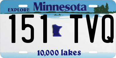MN license plate 151TVQ