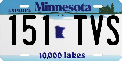 MN license plate 151TVS
