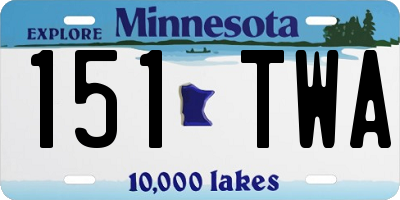 MN license plate 151TWA