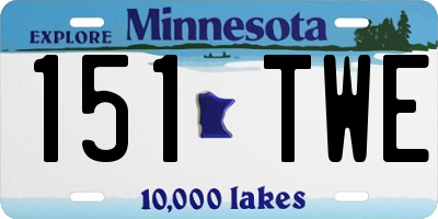 MN license plate 151TWE