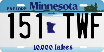 MN license plate 151TWF