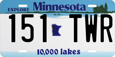 MN license plate 151TWR