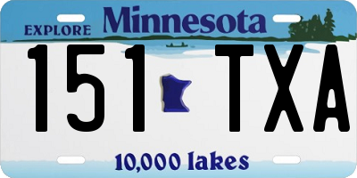 MN license plate 151TXA