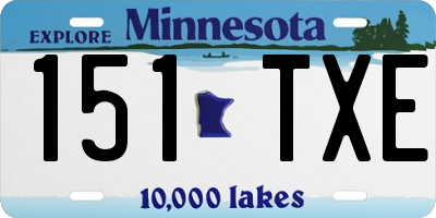 MN license plate 151TXE
