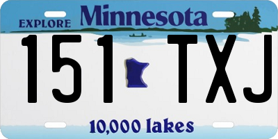 MN license plate 151TXJ