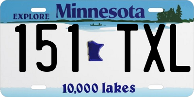 MN license plate 151TXL