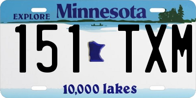 MN license plate 151TXM