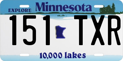MN license plate 151TXR