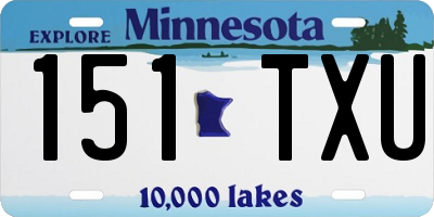 MN license plate 151TXU