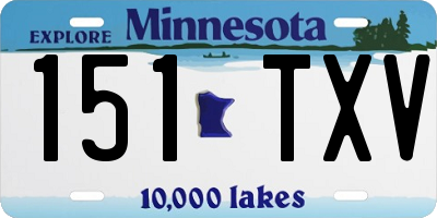 MN license plate 151TXV