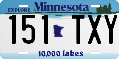 MN license plate 151TXY