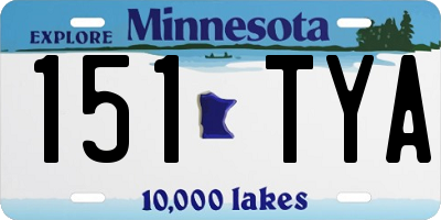 MN license plate 151TYA