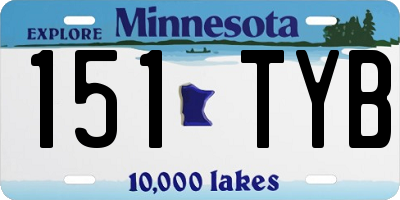 MN license plate 151TYB