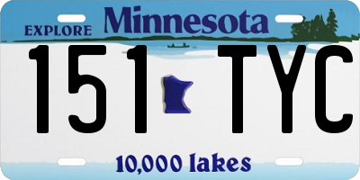 MN license plate 151TYC