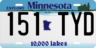 MN license plate 151TYD