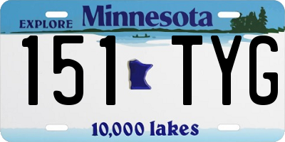 MN license plate 151TYG