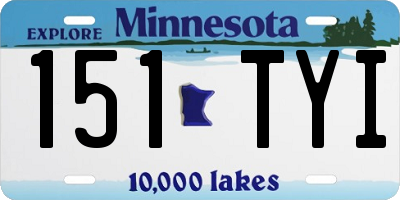 MN license plate 151TYI