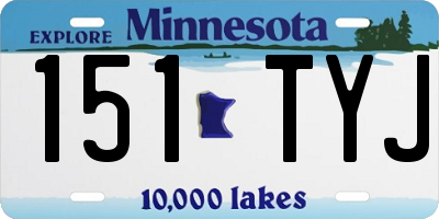 MN license plate 151TYJ