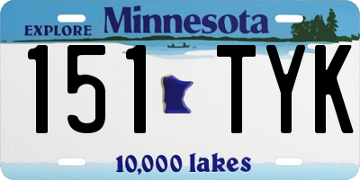 MN license plate 151TYK