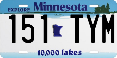 MN license plate 151TYM