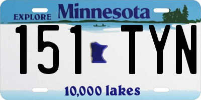 MN license plate 151TYN