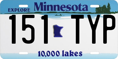 MN license plate 151TYP