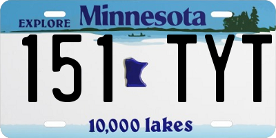 MN license plate 151TYT