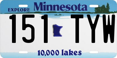 MN license plate 151TYW