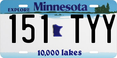 MN license plate 151TYY