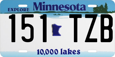 MN license plate 151TZB
