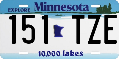 MN license plate 151TZE