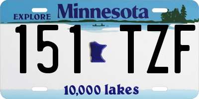 MN license plate 151TZF
